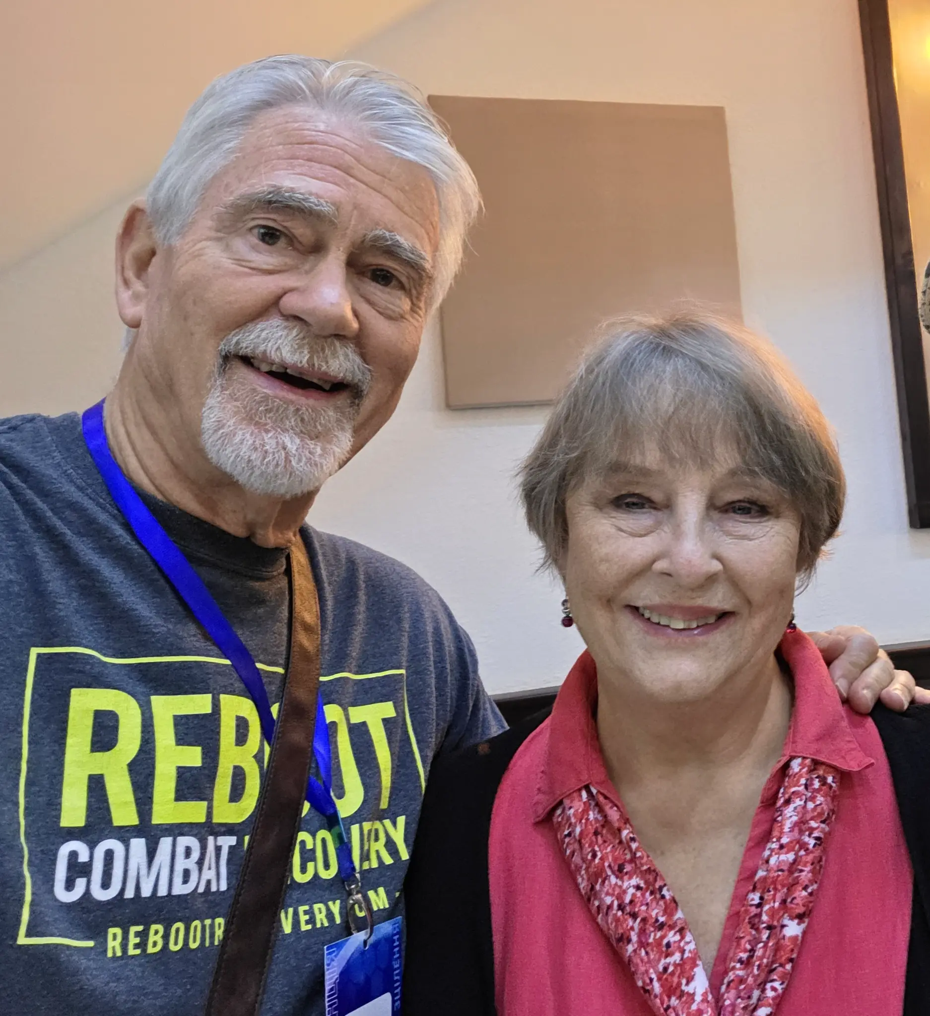 Chris and Rahnella during a Reboot trauma-recovery event.
